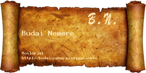 Budai Nemere névjegykártya